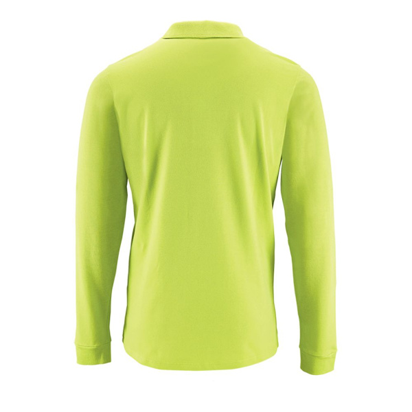 Рубашка поло мужская с длинным рукавом Perfect LSL Men, зеленое яблоко, S–3XL