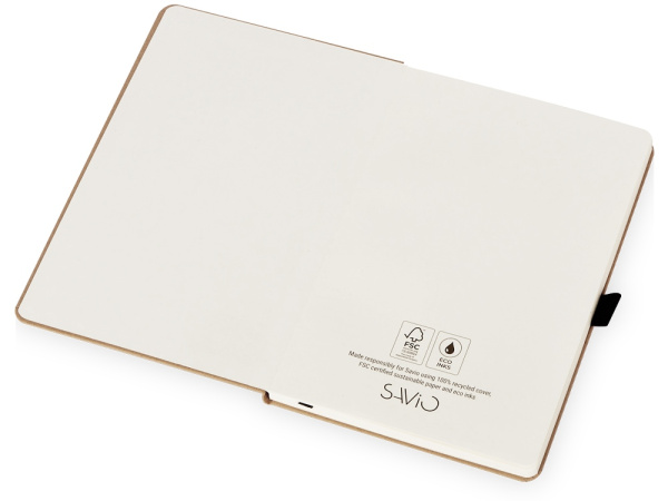 Блокнот А5 в твердой обложке «Sevilia Hard», Цвет крафтовый/черный