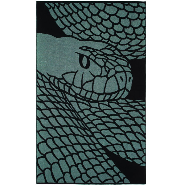Плед Serpentica, черный с люрексом, 100х170 см