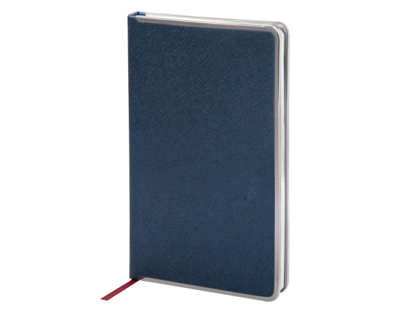 Ежедневник недатированный А5 «Bridge», Цвет синий/серебристый