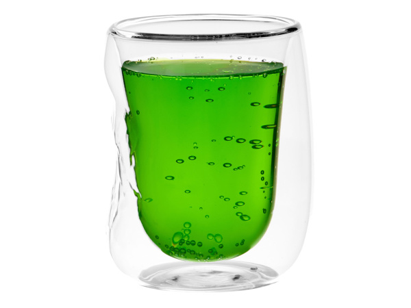 Кружка с двойными стенками и эффектом помятости «Mauna», Цвет прозрачный