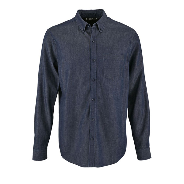 Рубашка мужская Barry Men, синяя (деним), S–3XL