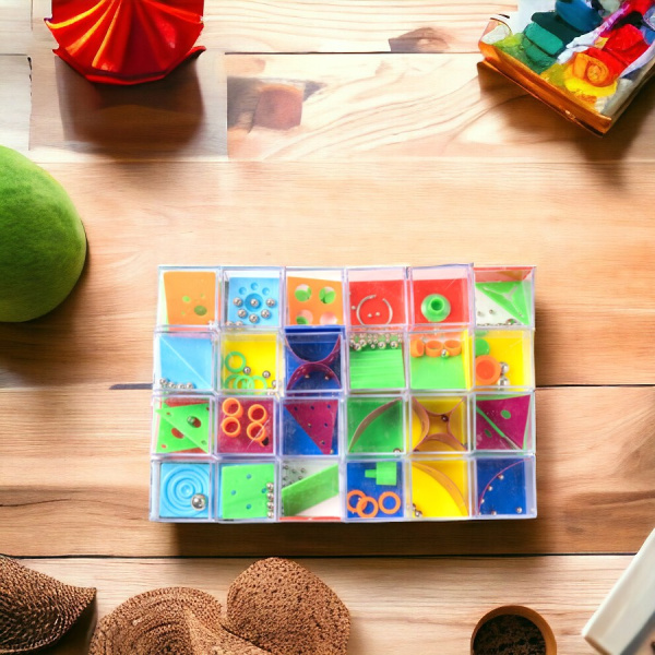 Игра на ловкость CUBIK / сет из 24 различных кубиков, Бесцветный
