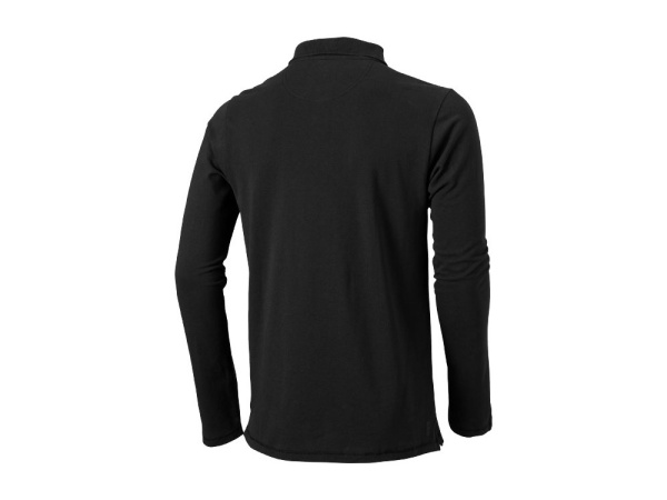 Рубашка поло "Oakville" мужская с длинным рукавом, Размер XL, Цвет черный