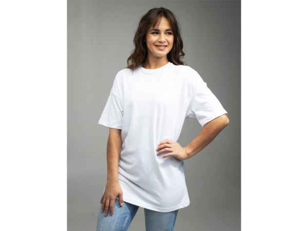 Оверсайз футболка для сублимации «Evolution» унисекс, Размер XL, Цвет белый