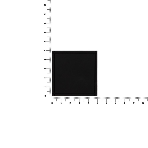 Лейбл из ПВХ Dzeta, L, черный, 5х5х0,2 см