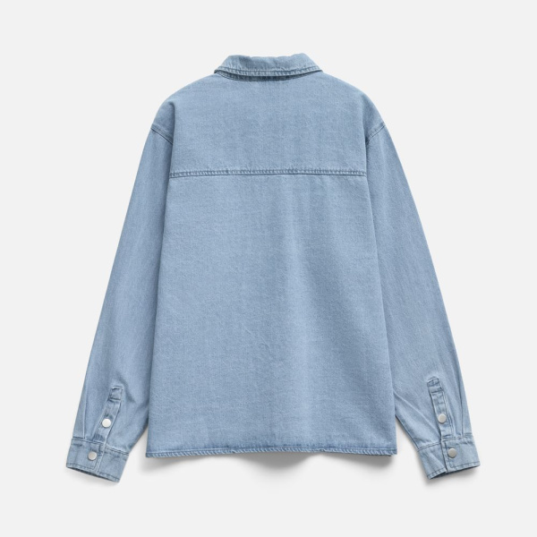 Куртка джинсовая O3, голубая, XS–4XL