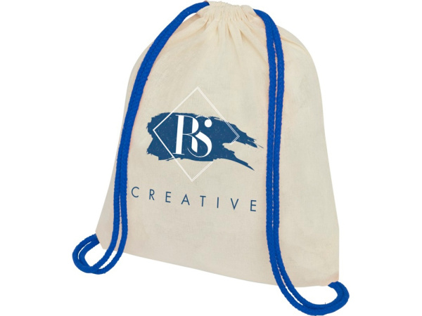 Рюкзак «Oregon» с цветными веревками, Цвет бежевый/синий