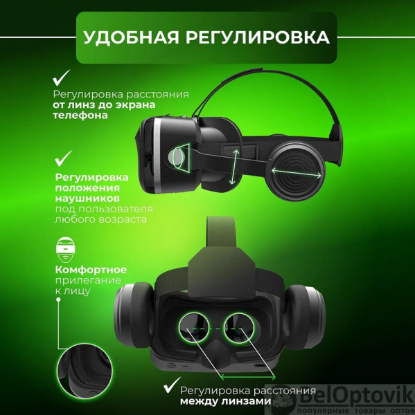Очки виртуальной реальности MIRU VMR600E Universe для смартфона 4-7" + встроенные проводные наушники