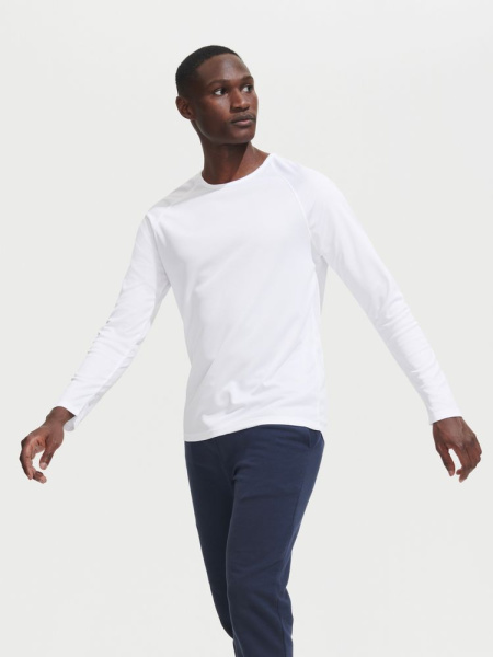 Футболка с длинным рукавом Sporty LSL Men, неоново-зеленая, S–3XL