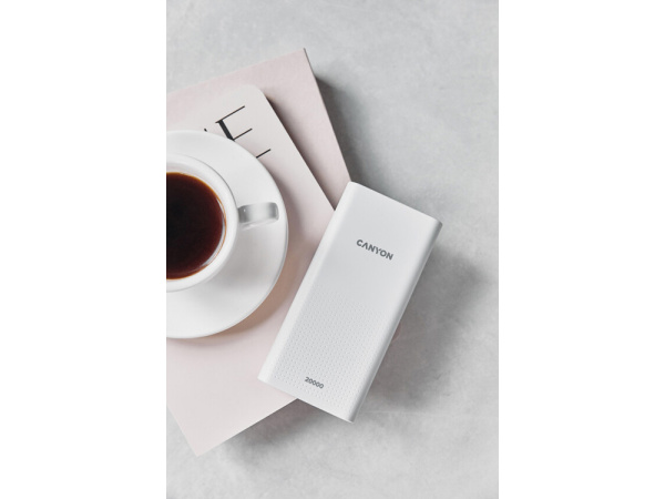 Внешний аккумулятор «PB-2001», 20000 mAh, Цвет белый