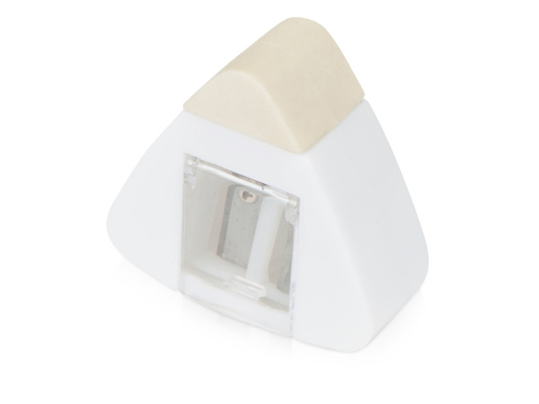 Точилка с ластиком «Easy duo», Цвет белый