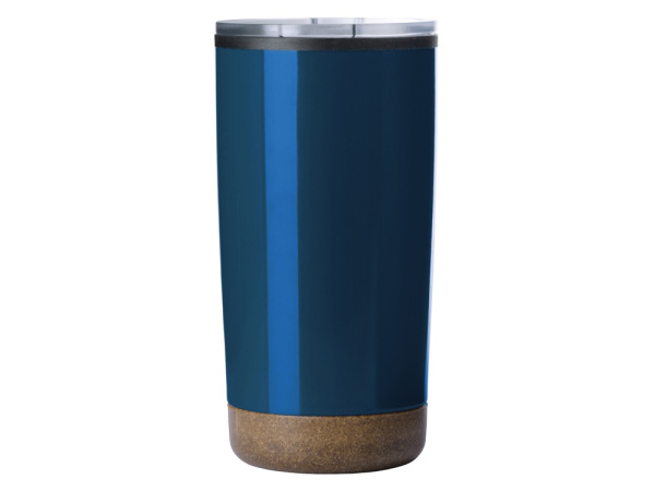 Термокружка с пробковым основанием «Sierra», 550 мл, Цвет синий индиго