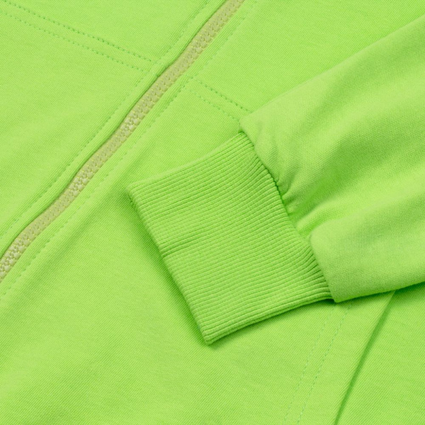 Толстовка на молнии с капюшоном Unit Siverga, зеленое яблоко, XS–4XL