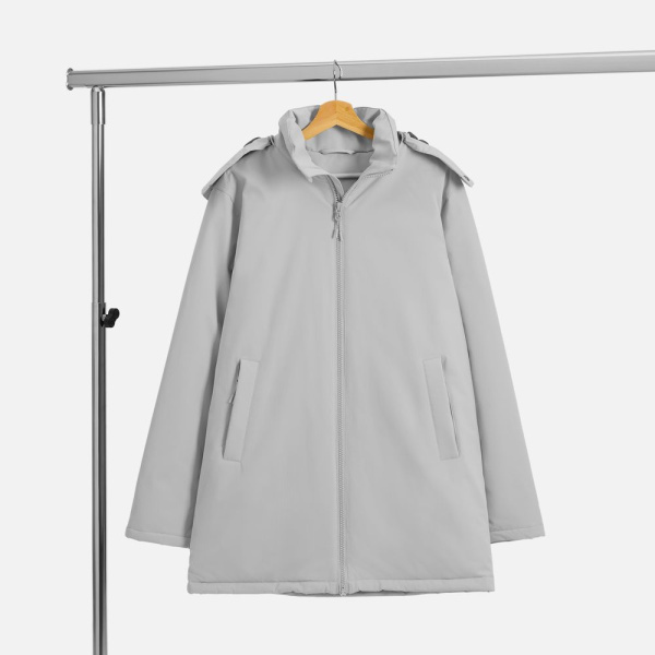 Куртка-парка унисекс Sfera, светло-серая, S–4XL