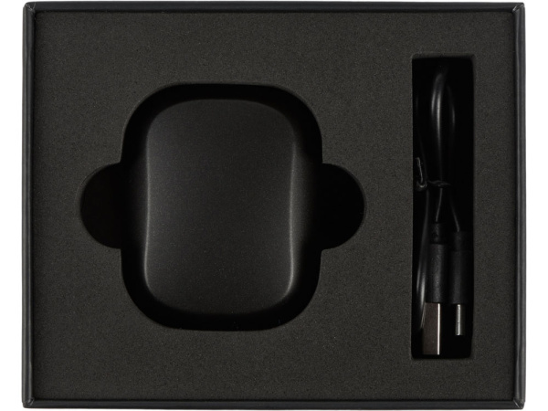 Беспроводные наушники с шумоподавлением ENC и подсветкой лого «Lites», Цвет черный