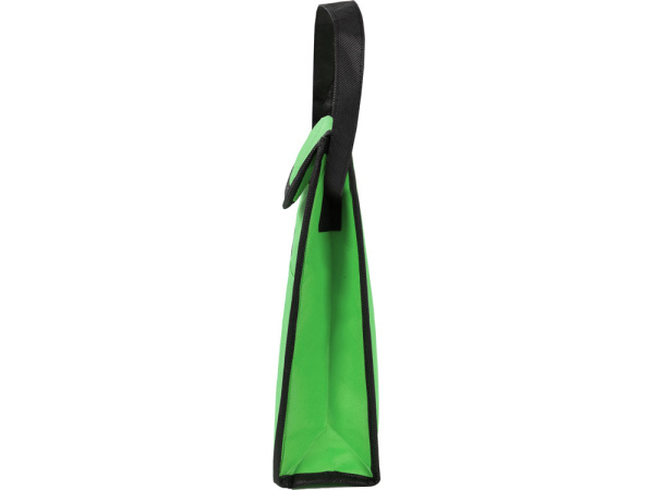 Сумка-холодильник Reviver на липучке из нетканого переработанного материала RPET, Цвет зеленый