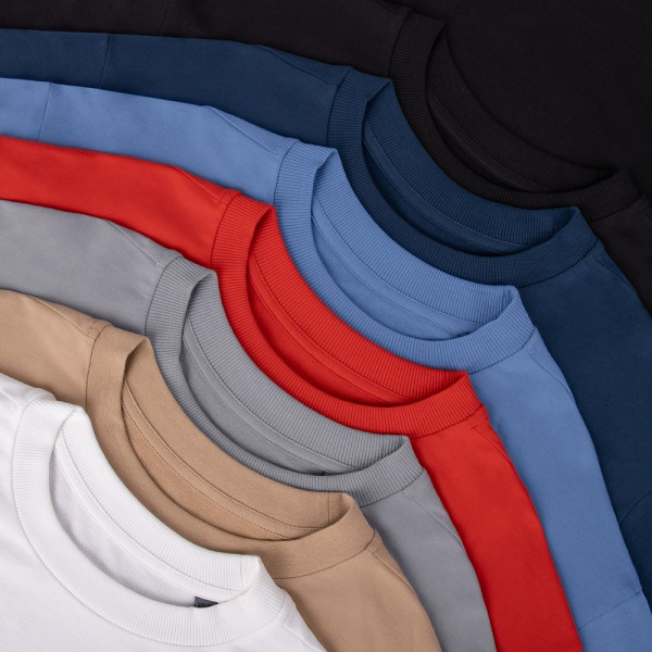 Футболка оверсайз с двойным рукавом Kosmos, красная, XS–XXL