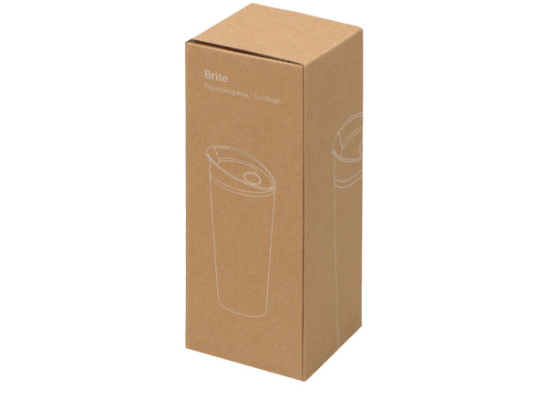 Термокружка «Brite», Цвет белый/черный