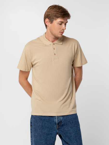 Рубашка поло мужская Summer 170, бежевая, XS–XXL