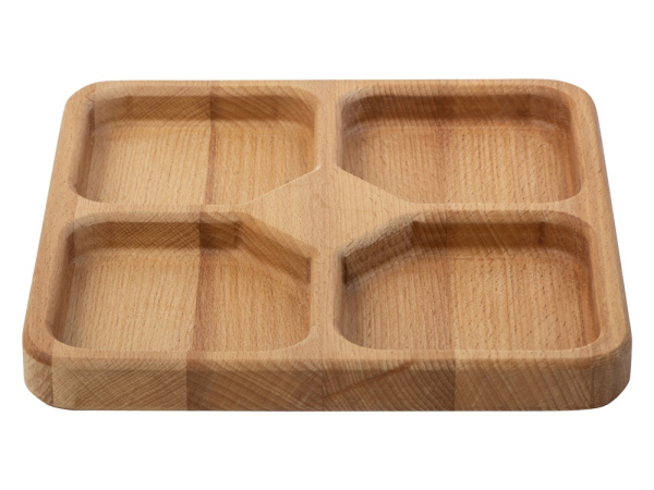 Менажница квадратная «Snacks», Цвет коричневый