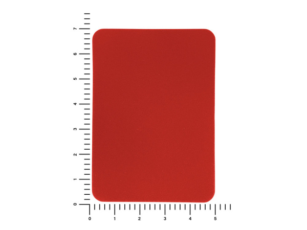 Патч «Прямоугольный», nubuk, Цвет красный