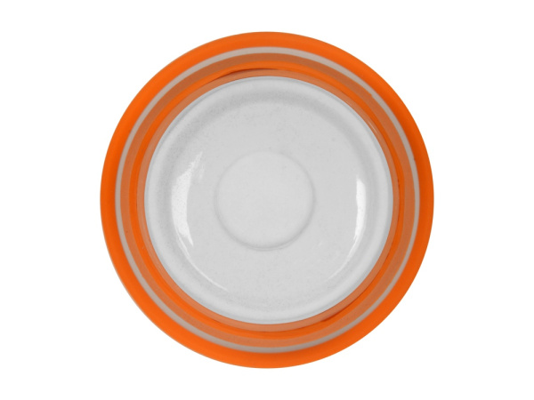 Фарфоровая кружка с двойными стенками «Toronto», Цвет белый/оранжевый