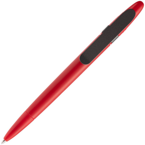 Ручка шариковая Prodir DS5 TSM Metal Clip, красная с серым, 14,5х1,1 см