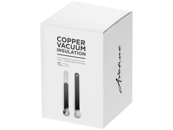 Вакуумная кружка с крышкой «Geo», Цвет серебристый/черный