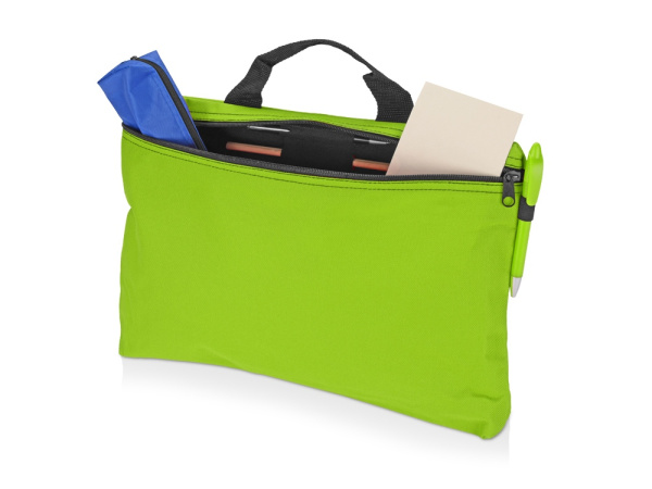 Сумка для конференций «Lando», Цвет зеленое яблоко/черный