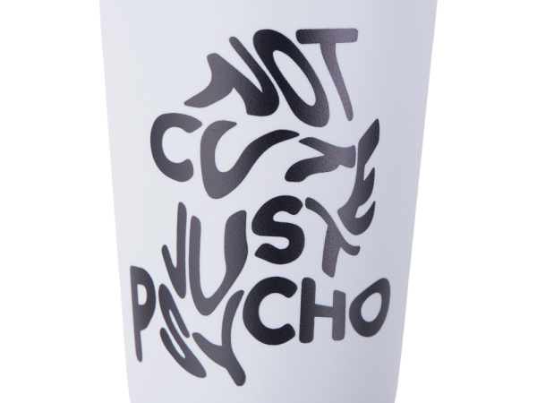 Пластиковый стакан «SipGo» с трафаретной печатью, Цвет серый