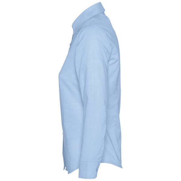 Рубашка женская с длинным рукавом Embassy, голубая, XS–3XL