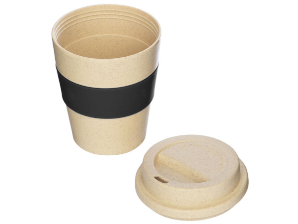 Стакан из пшеничного соломенного волокна «Madrid», Цвет бежевый/черный