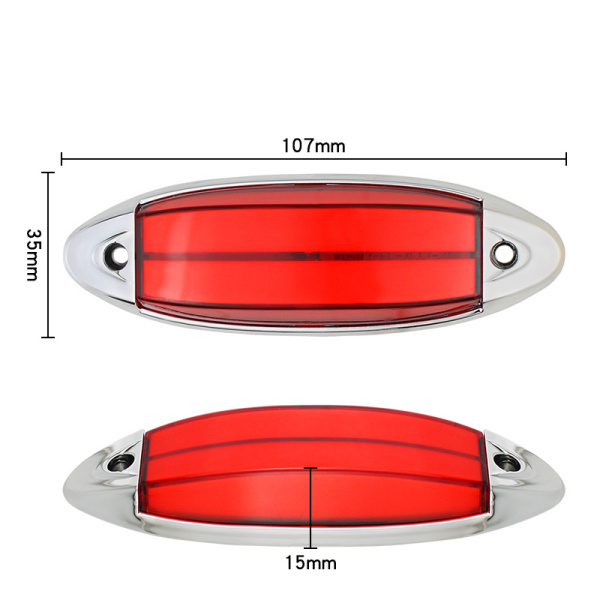 Светодиодный боковой фонарь для грузовиков, красный / Габаритный световой индикатор