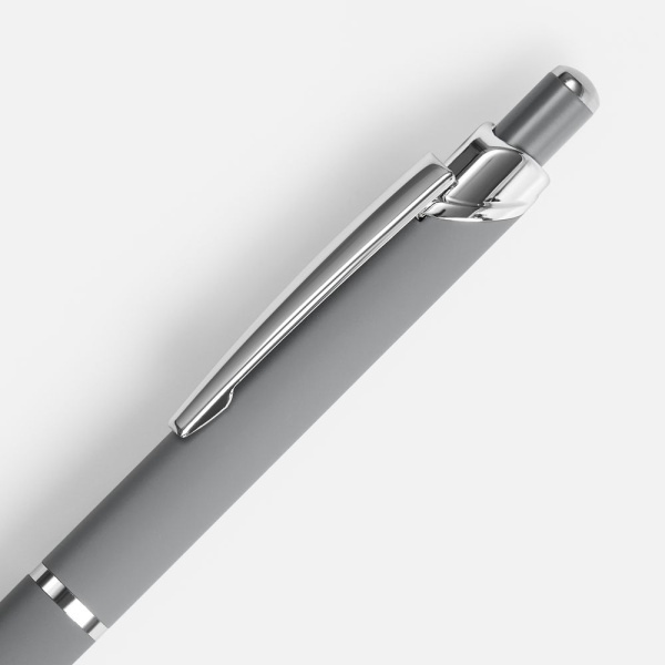 Ручка шариковая Chromos Soft Touch, серая, 13,9х1,1 см
