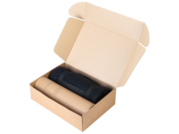 Подарочный набор с термосом и пледом «Serenity», Цвет черный