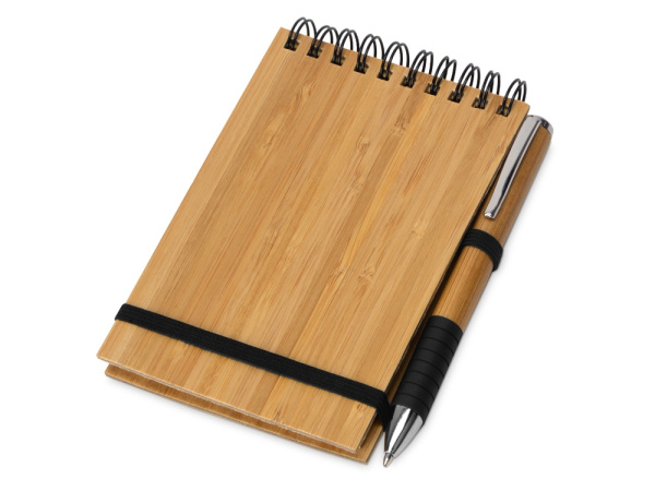 Блокнот «Kawasaki S» с обложкой из бамбука, Цвет натуральный