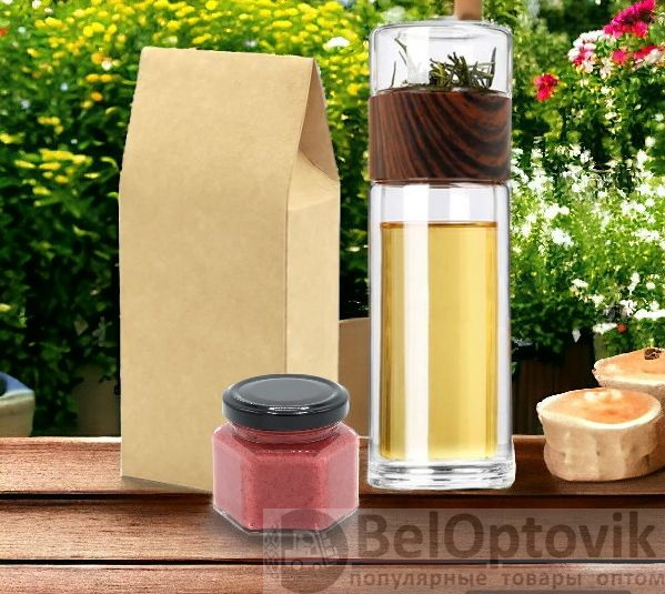 Подарочный набор Ченз / В набор входит бутылка Ozo, баночка мёда и листовой чай, в подарочной коробке