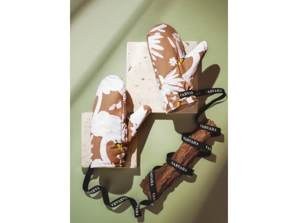 Варежки «Анна Павлова», Цвет бежево-коричневый