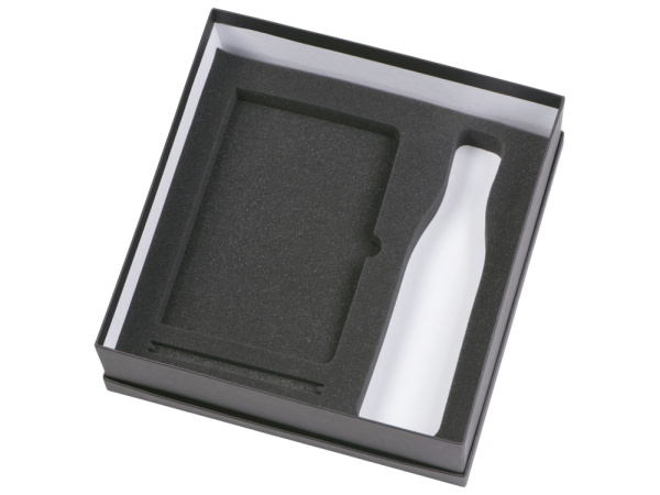 Подарочный набор «COLOR IT» c блокнотом, ручкой и термобутылкой, Размер твердая обложка, Цвет оранжевый