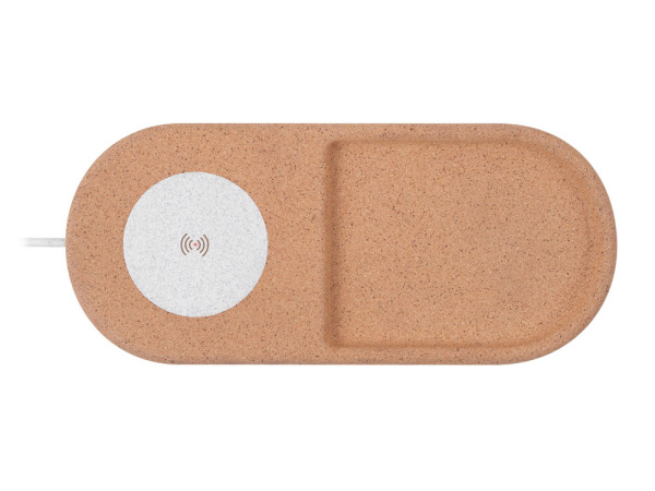 Беспроводное зарядное устройство «NEO Eco XL», 10 Вт, Цвет светло-коричневый