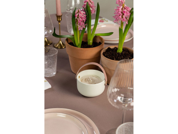 Свеча Valerie Concept, Цвет белый/розовый