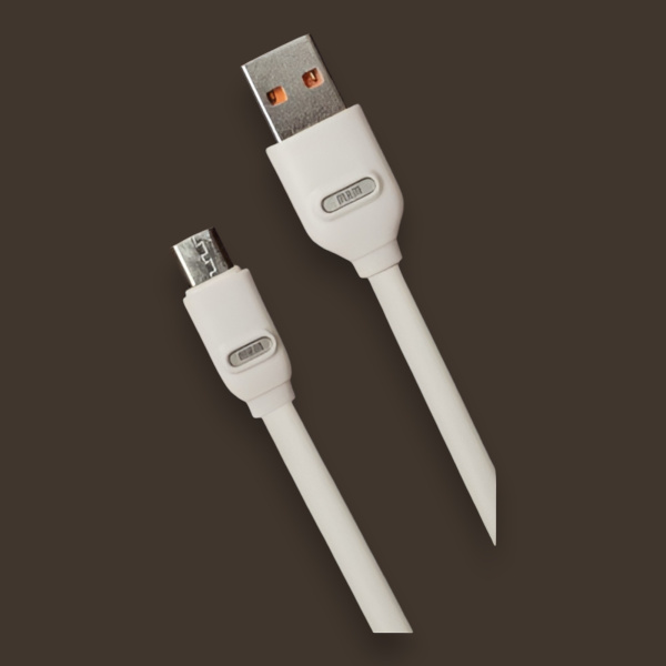 Кабель MRM MR18m USB Micro, 1м, белый / Для подключения смартфонов, планшетов, внешних аккумуляторов и других устройств