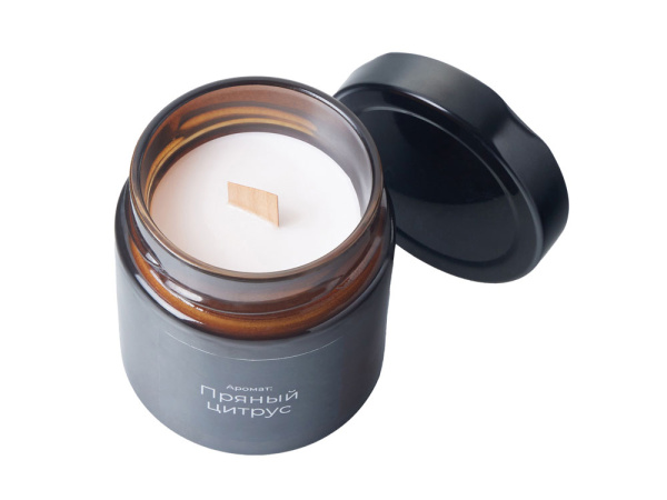 Свеча ароматическая «Noella», пряный цитрус, Цвет коричневый