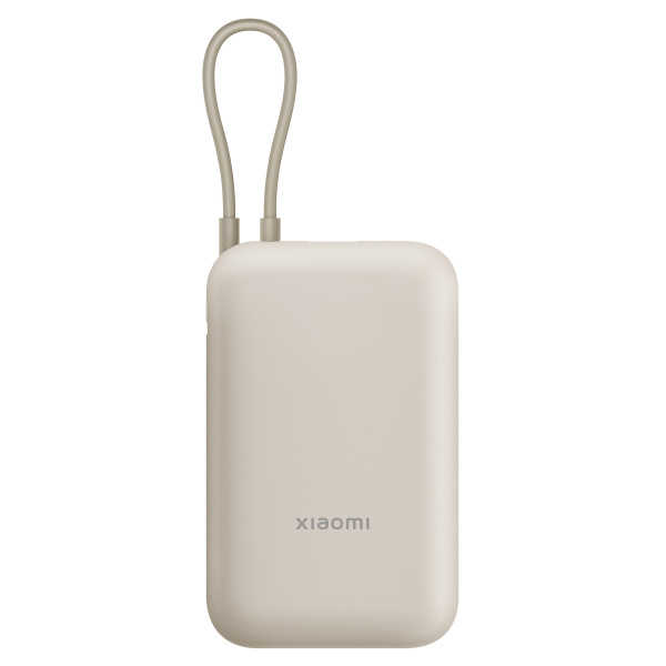 Внешний аккумулятор со встроенным кабелем Xiaomi Power Bank (Integrated Cable), 10000 мАч, Цвет бежевый