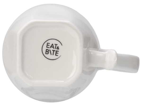 Кофейная пара с бамбуковым блюдцем «Mandy», Цвет белый, натуральный