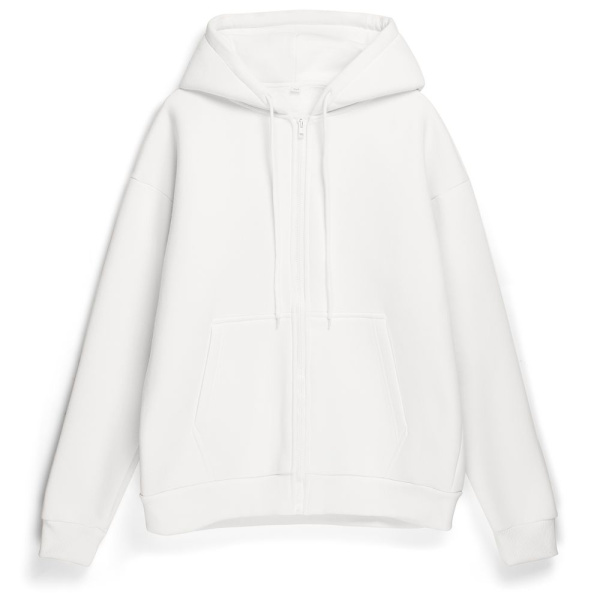 Толстовка унисекс оверсайз Zippy, белая, XS–XXL