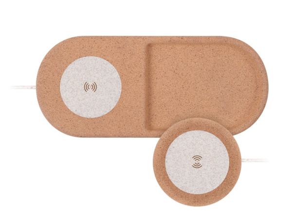 Беспроводное зарядное устройство «NEO Eco XL», 10 Вт, Цвет светло-коричневый