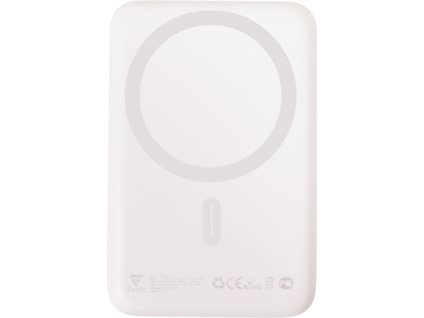 Магнитный внешний беспроводной аккумулятор «Polarix», QC/PD, 10000 мАч, Цвет слоновая кость