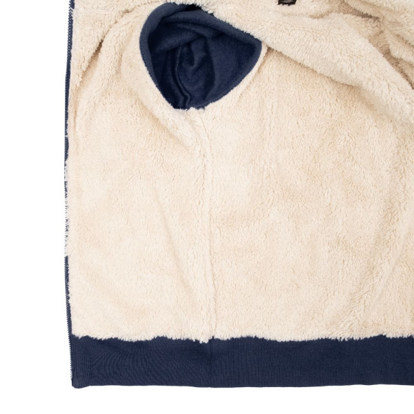 Толстовка унисекс на молнии Sherpa 280, темно-синяя, XXS–XXL